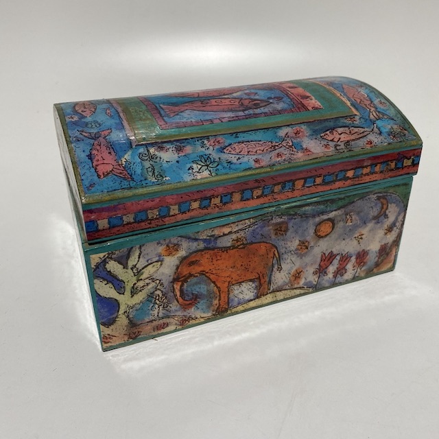 BOX, Elephant Decoupage